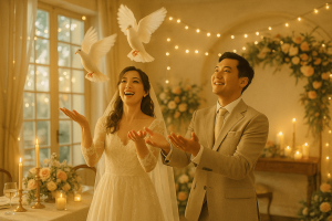 Le lâcher de colombes 🕊️🕊️